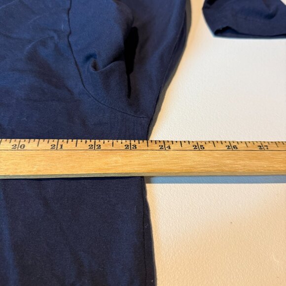 Marushka Women 2XL Long Sleeve T Shirt Graphic Reindeer Print Navy Blue Snow Top - Picture 7 of 9